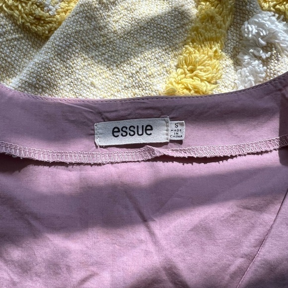 Essue Poplin Ruffle Button Down Shirt Statement Sleeves - Picture 5 of 5